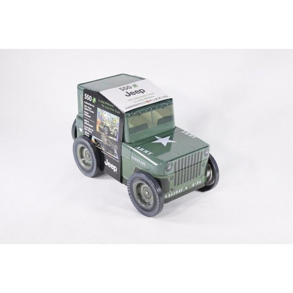 NEW Eurographics JEEP ARMY TRUCK Puzzle 550 Pcs, COLLECTIBLE METAL TIN & POSTER - Picture 6 of 7